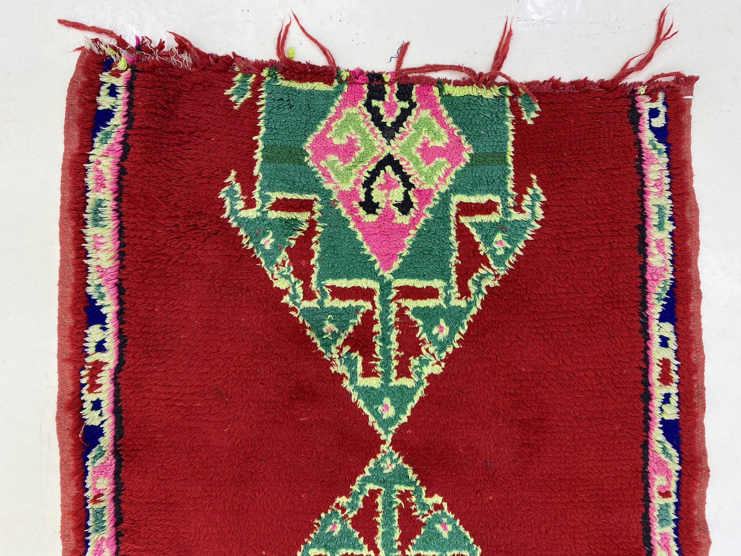 Small Moroccan colorful boho area rug 3x5.