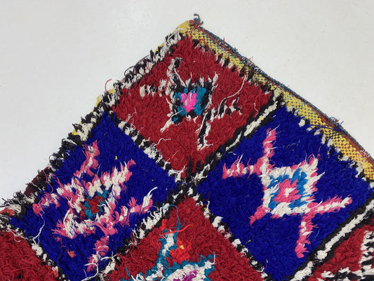 Moroccan Vintage Berber Woven Runner Rug 3x8.