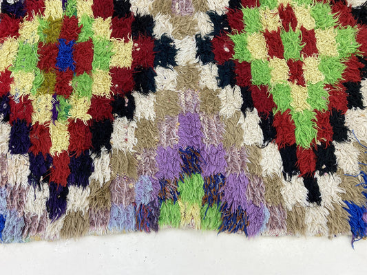 Vintage Moroccan Handwoven Runner Rug 3x8.