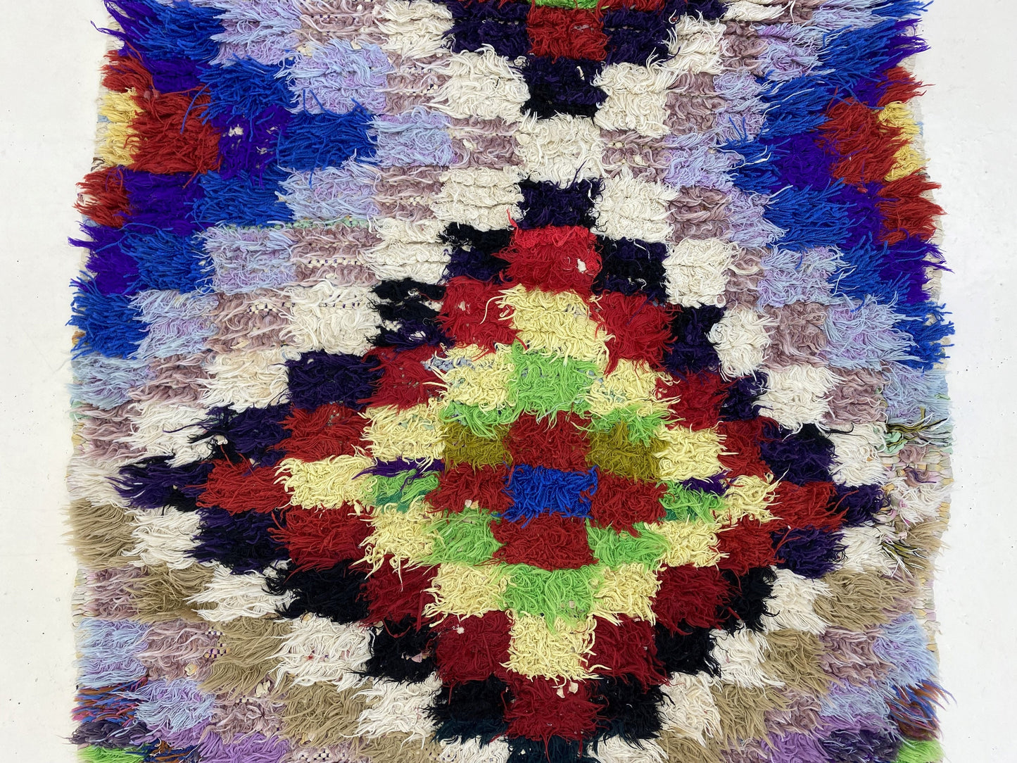 Tapis de couloir tissé à la main marocain vintage 3x8.