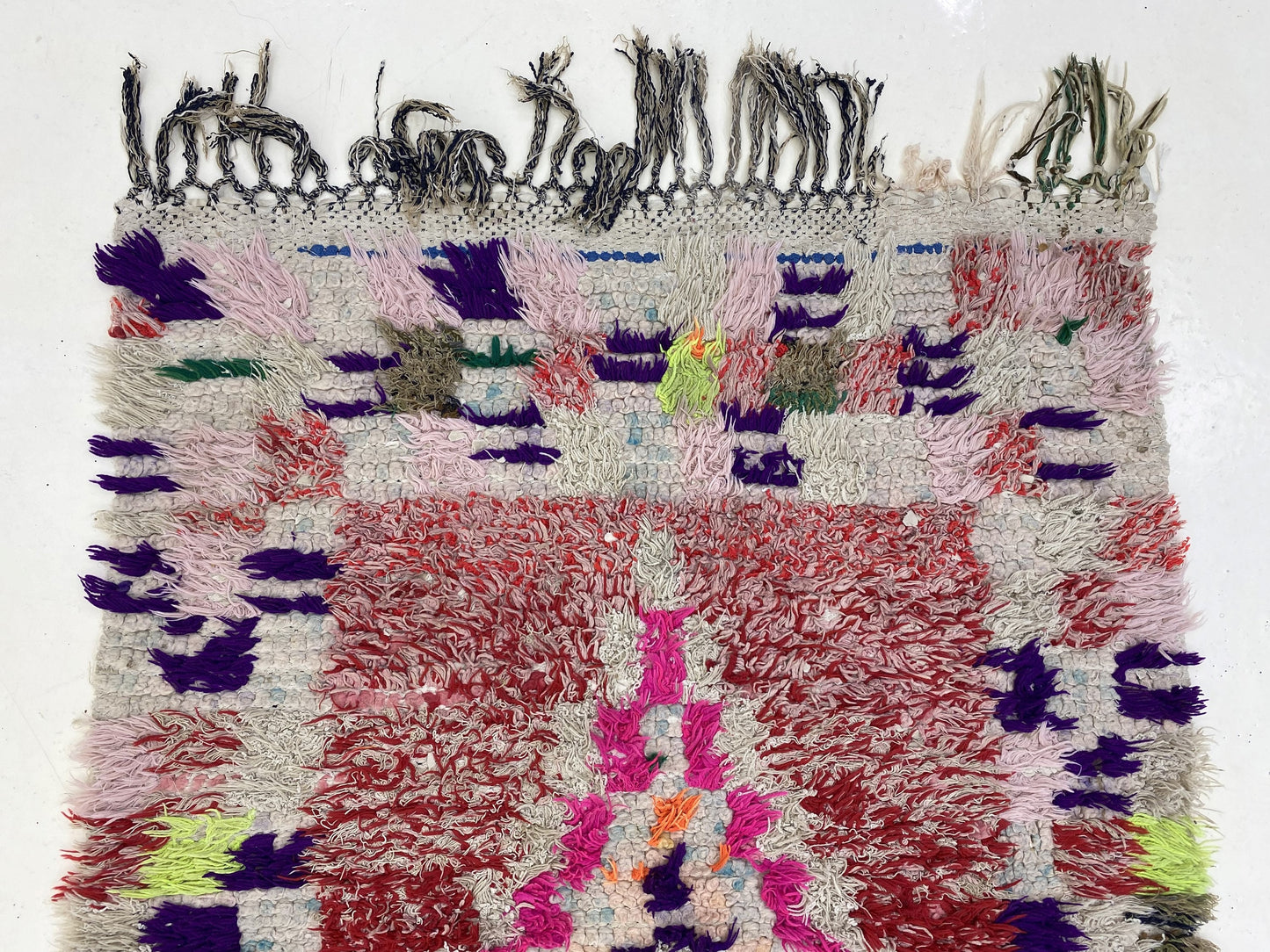 Vintage Moroccan Woven Boho Runner Rug 3x6.