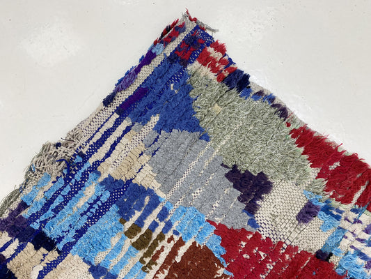 Petit tapis carré coloré marocain 4x4.