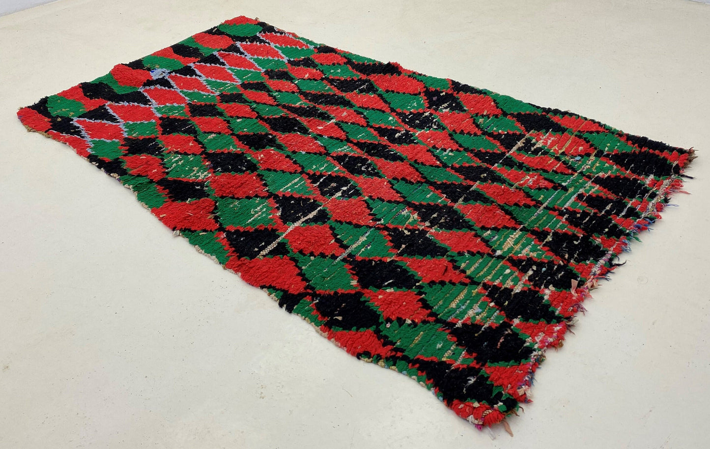 Small diamond 3.5x6 rug, Moroccan colorful area rugs.