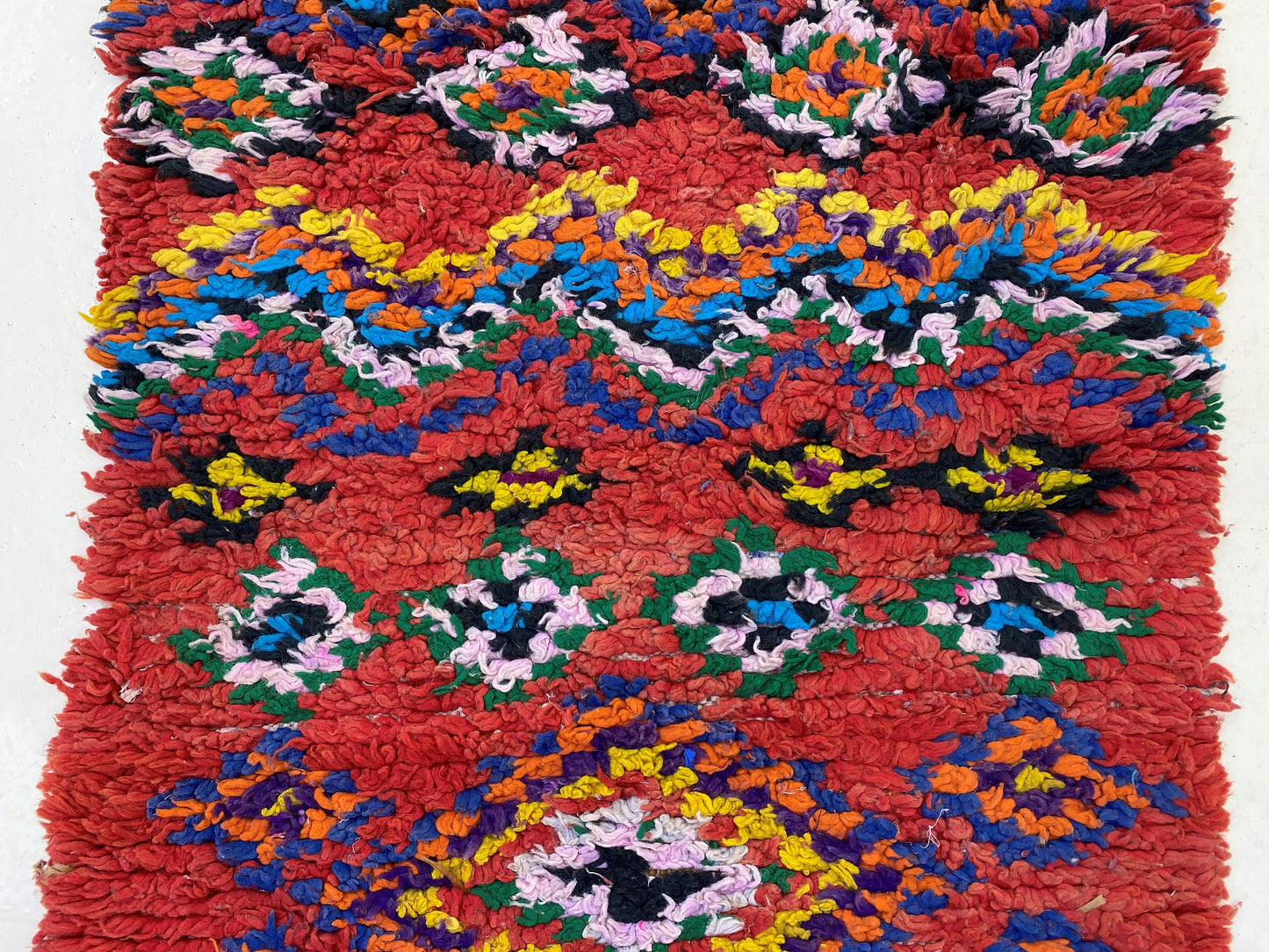 Berber colorful runner rug 3x9, extra narrow Moroccan rug runner.
