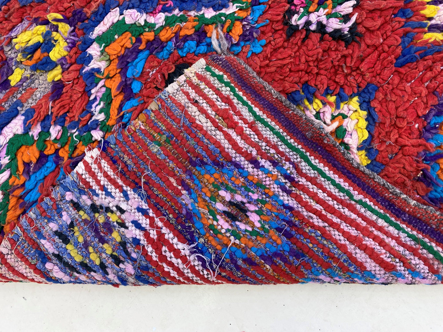 Berber colorful runner rug 3x9, extra narrow Moroccan rug runner.