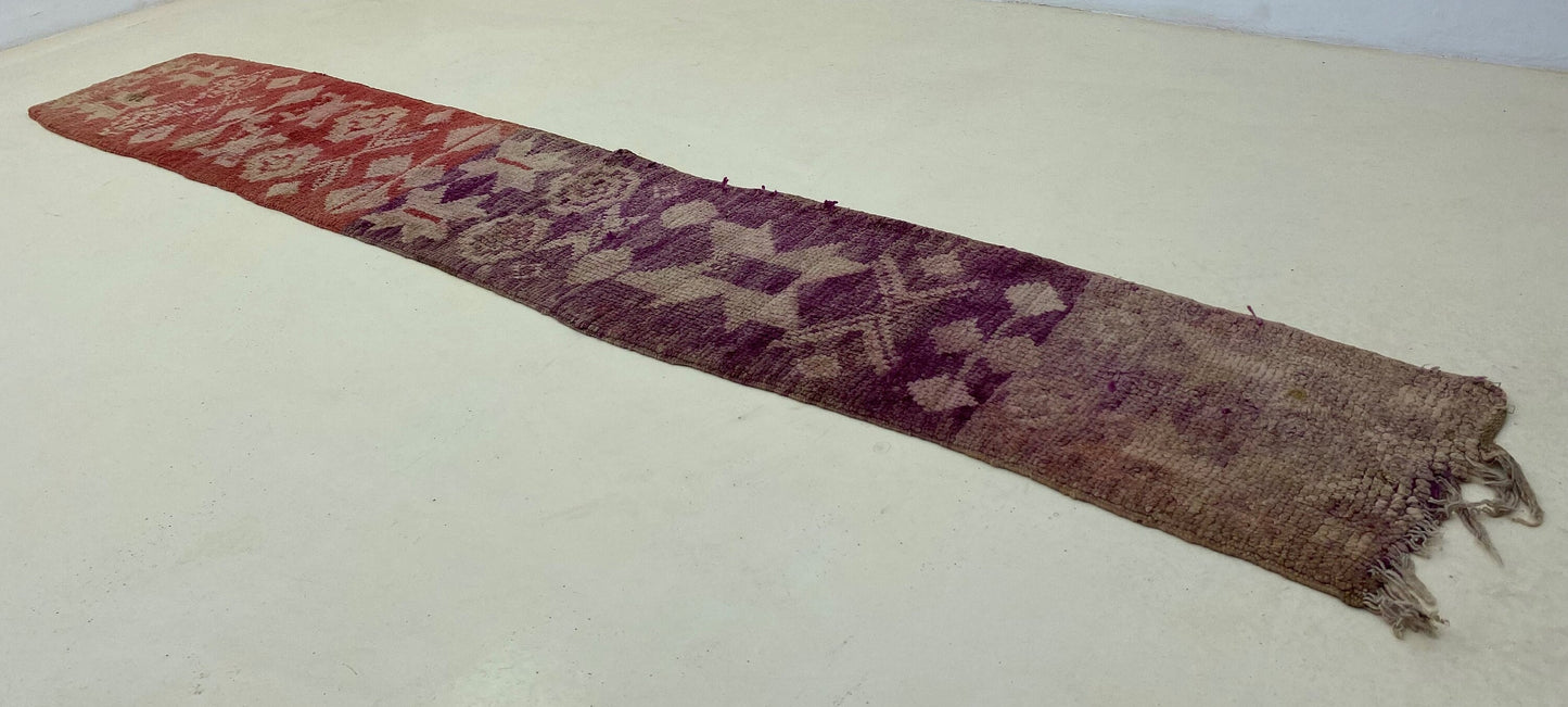 Long Moroccan 2x10 runner rug, Flat weave narrow rug runner.