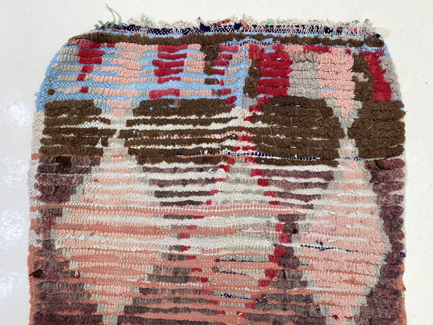 Diamond runner, Moroccan colorful runner rug 3x7.5.