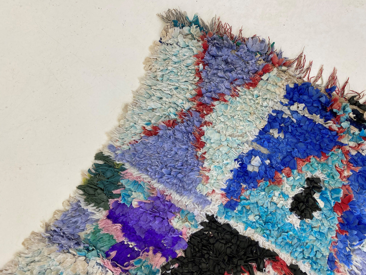 Narrow vintage Moroccan 2x8 runner rug, Berber colorful rugs runner.