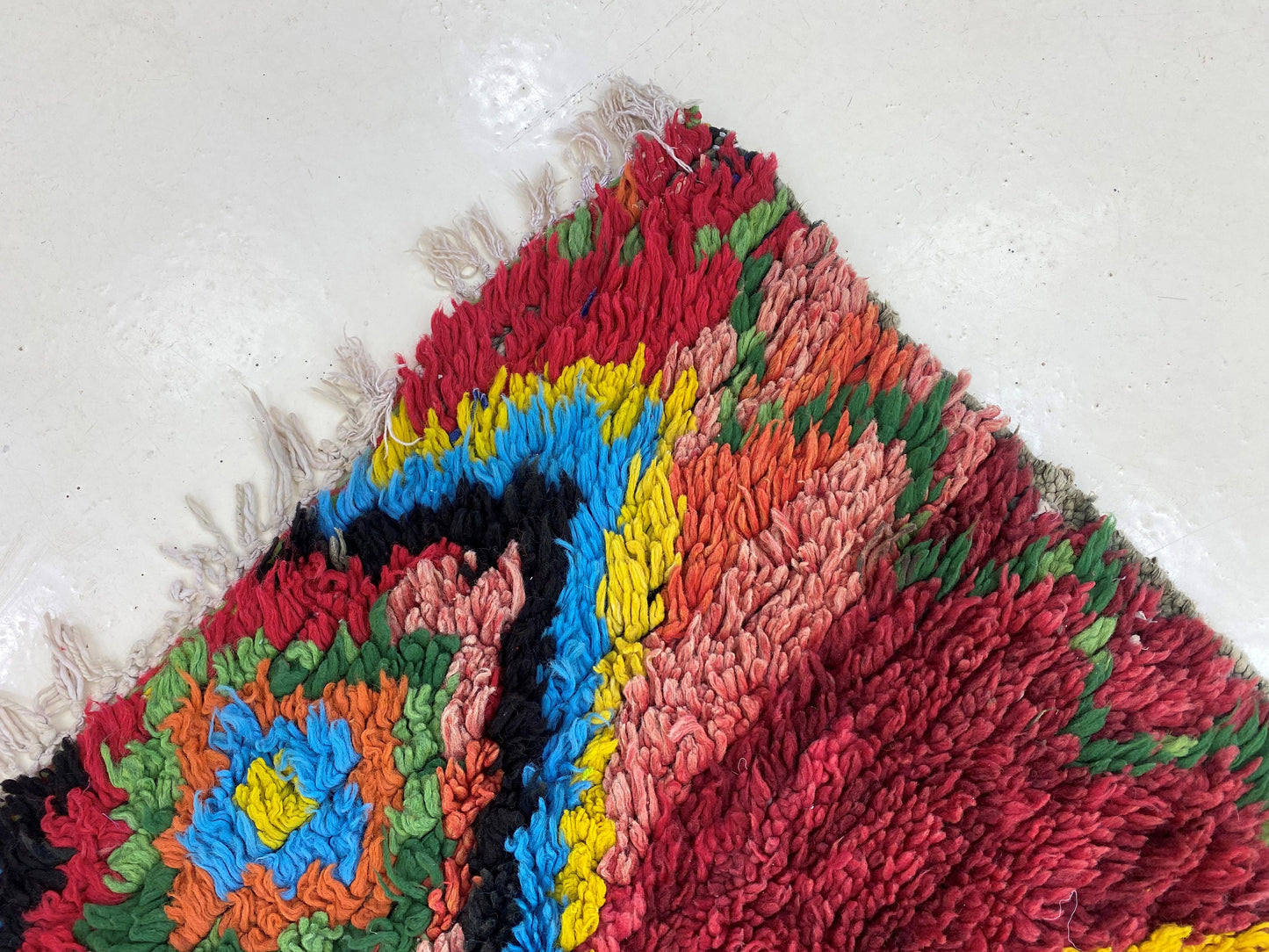 3x8 Unique diamond runner rugs, Vintage Moroccan rug runner.
