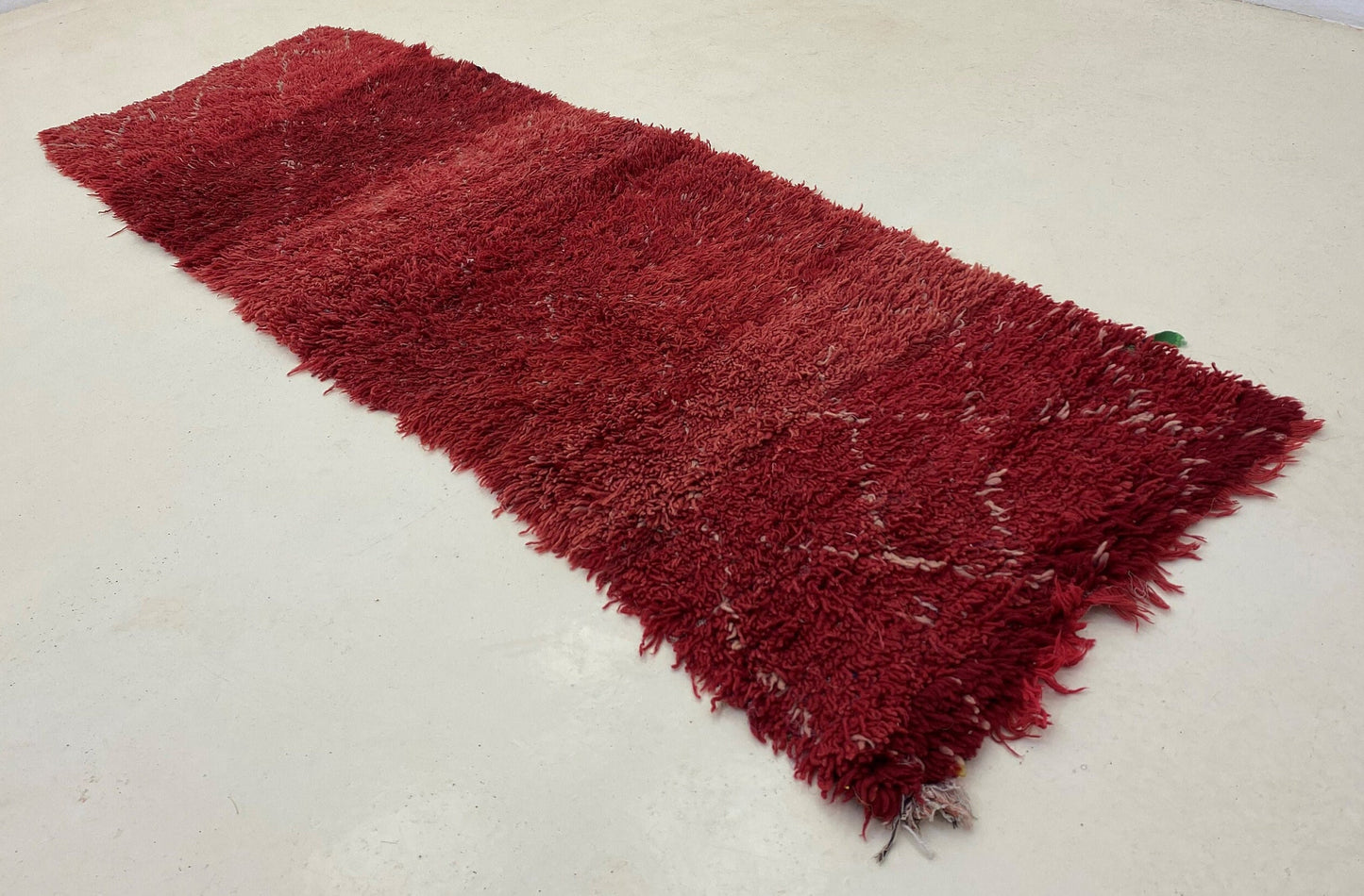 Moroccan red 2.5x7 runner rug, vintage grid rug runner.