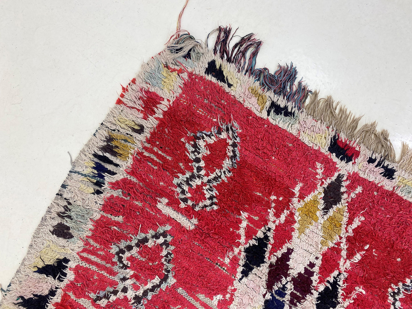 4x8 Moroccan unique runner rugs, vintage Berber rug runner.