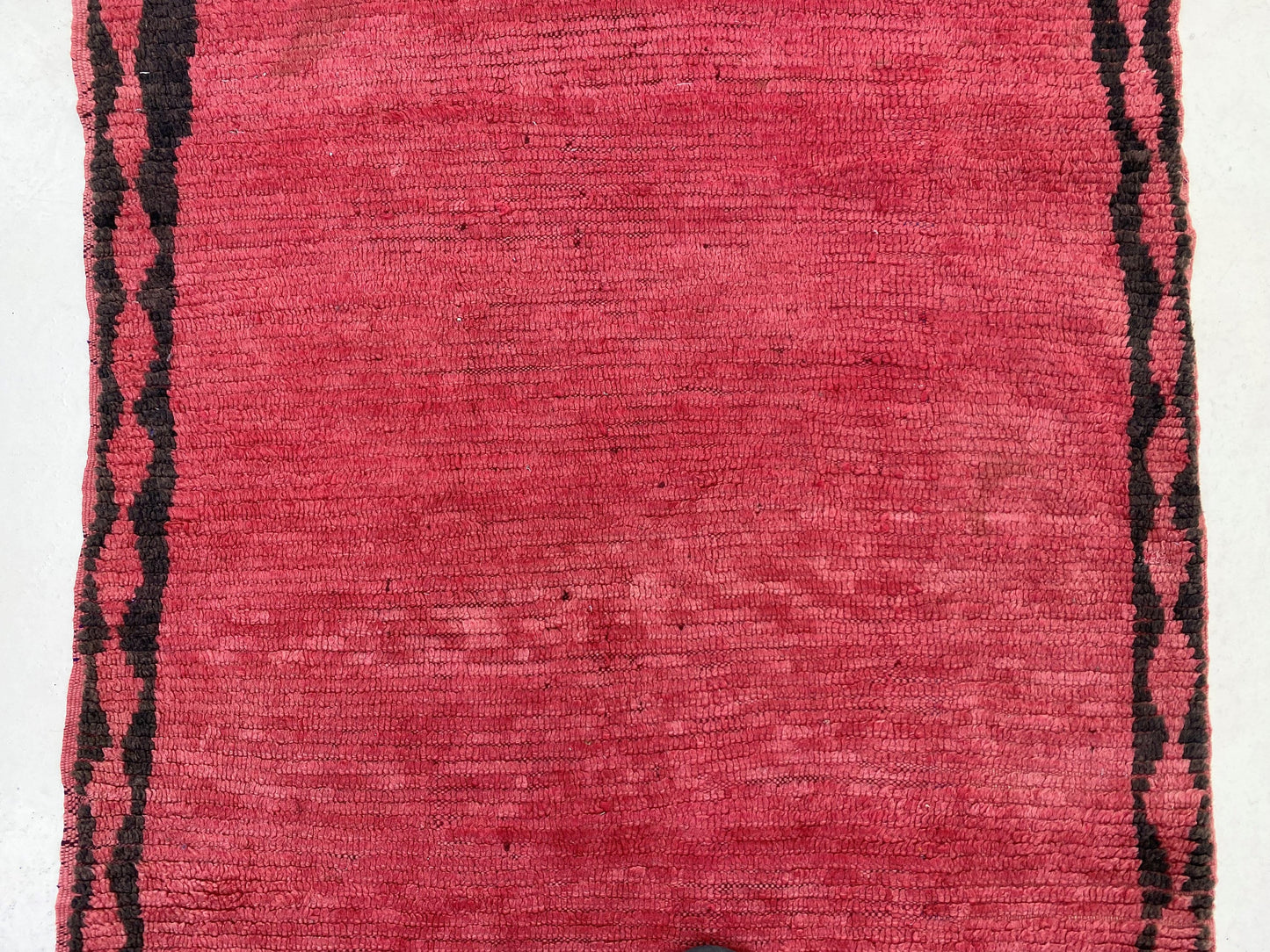 Long Moroccan red rug 8x4, vintage Berber area rugs.