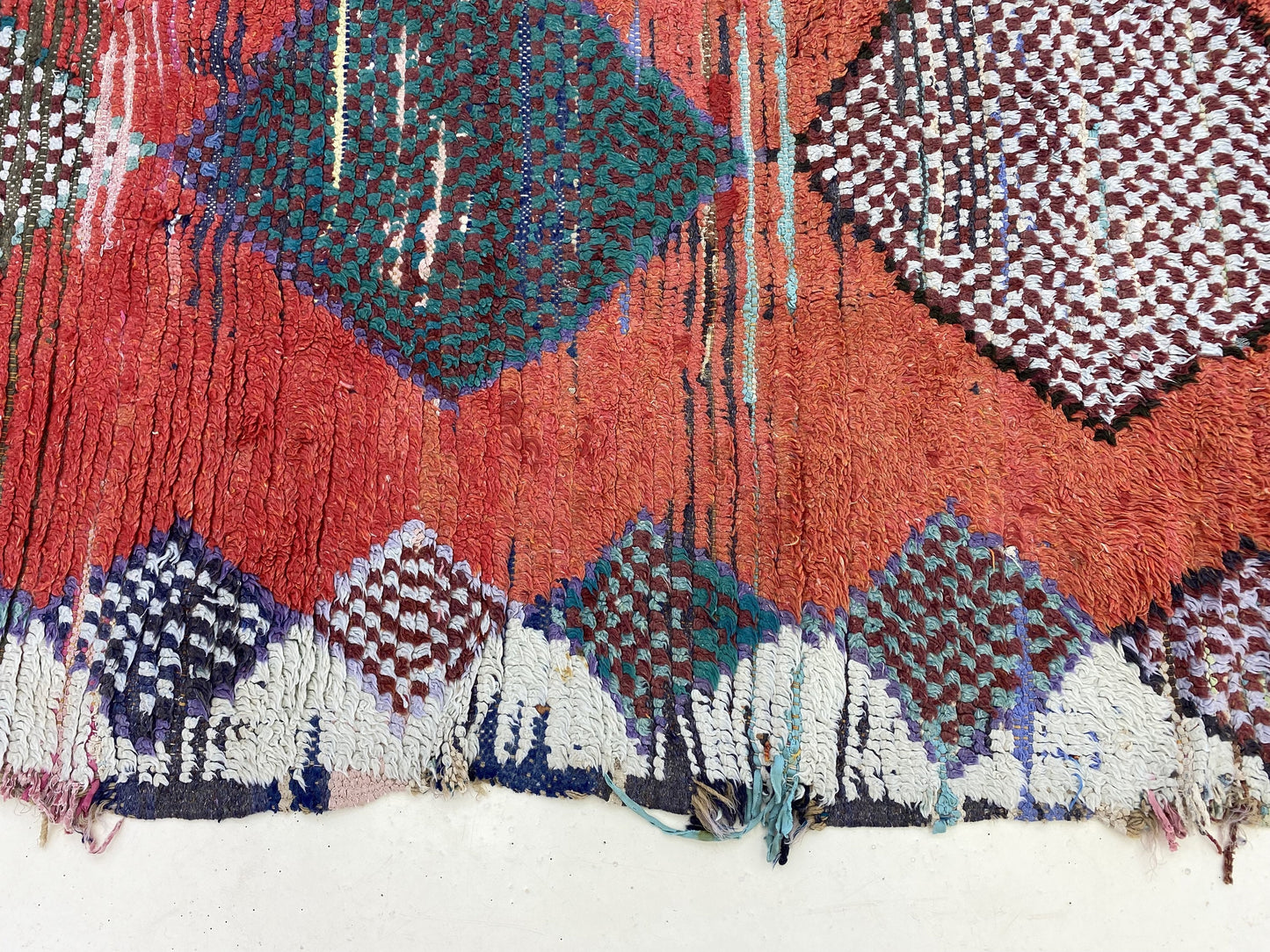 Vintage Diamond Moroccan Runner Rug 3x6.