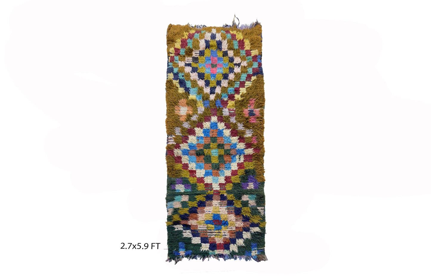 Moroccan vintage runner rug 3x6, handwoven boho runner rug.