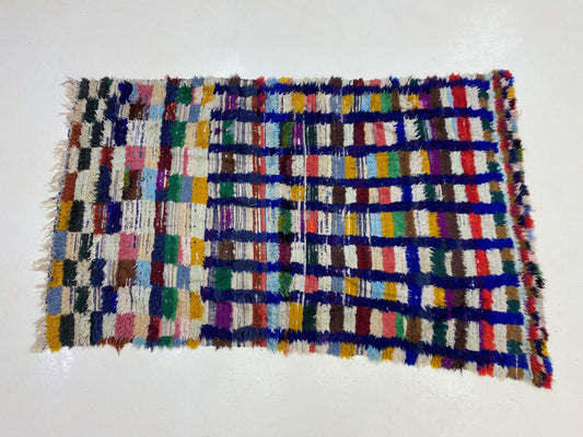 Moroccan vintage woven runner rug 3x6, tribal runner rug.