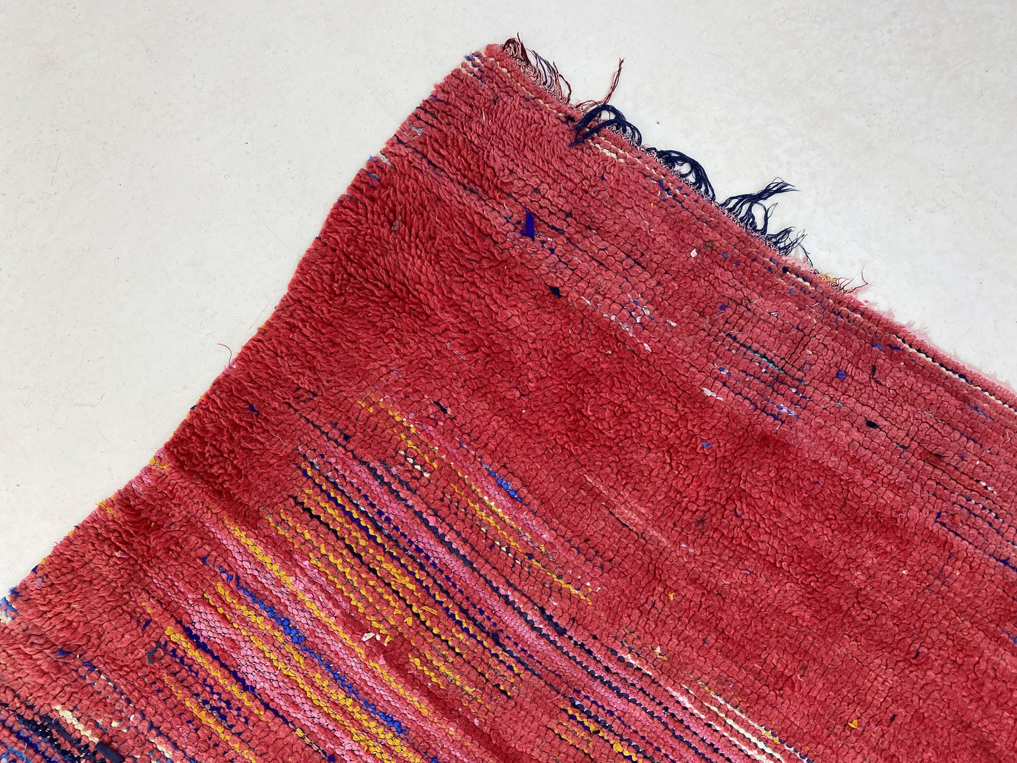 Moroccan solid Area Rug 5x9, wool Vintage woven rug.