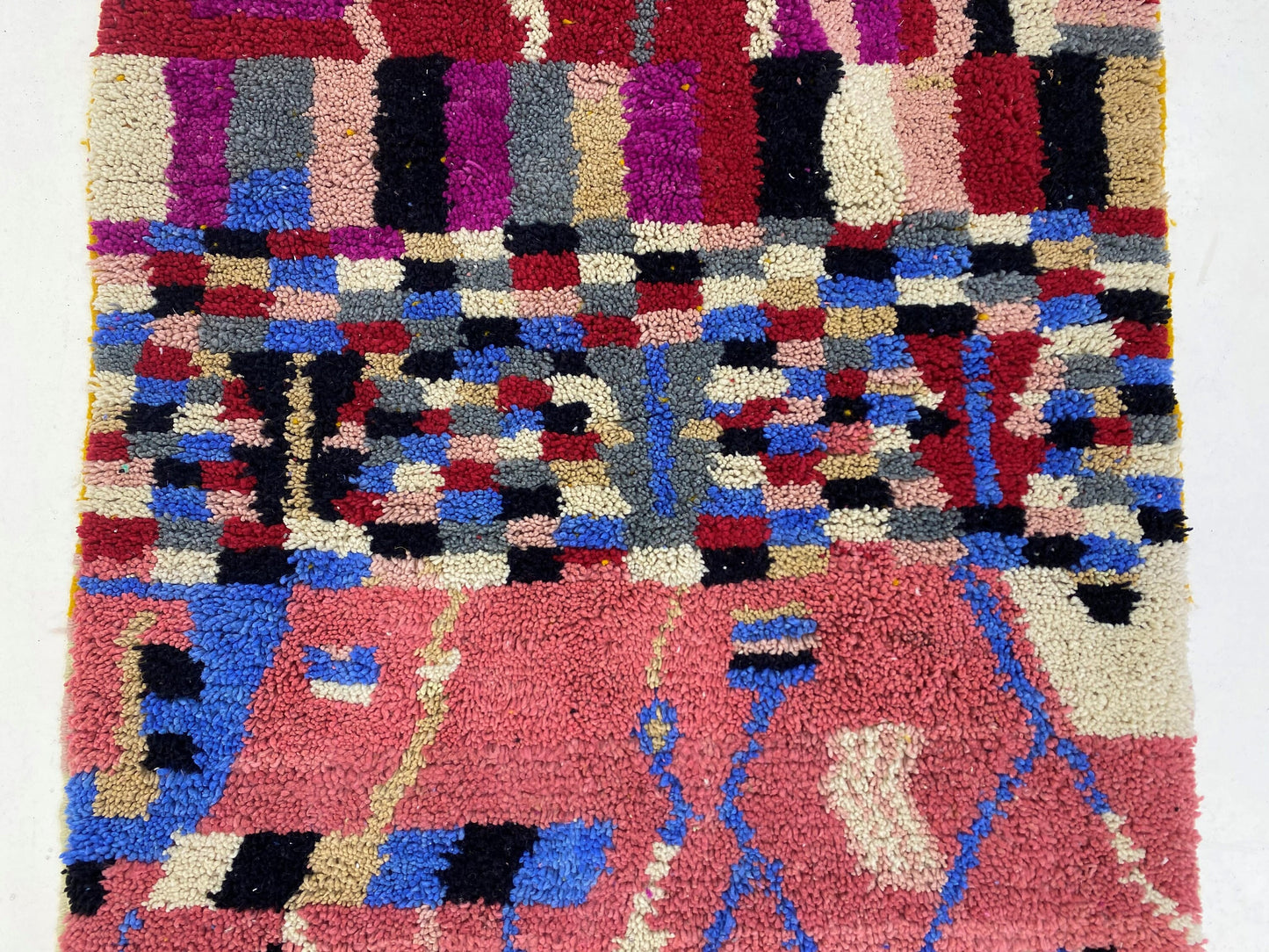 Moroccan rug, Hand knotted Custom rug, Beni Ourain Berber handmade Carpet, wool rug for living room.