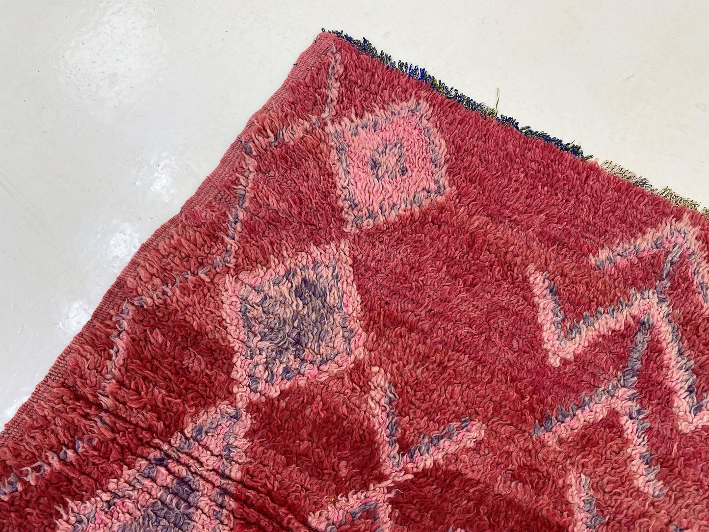Moroccan red vintage runner rug 4x8, Narrow Berber rug runner.