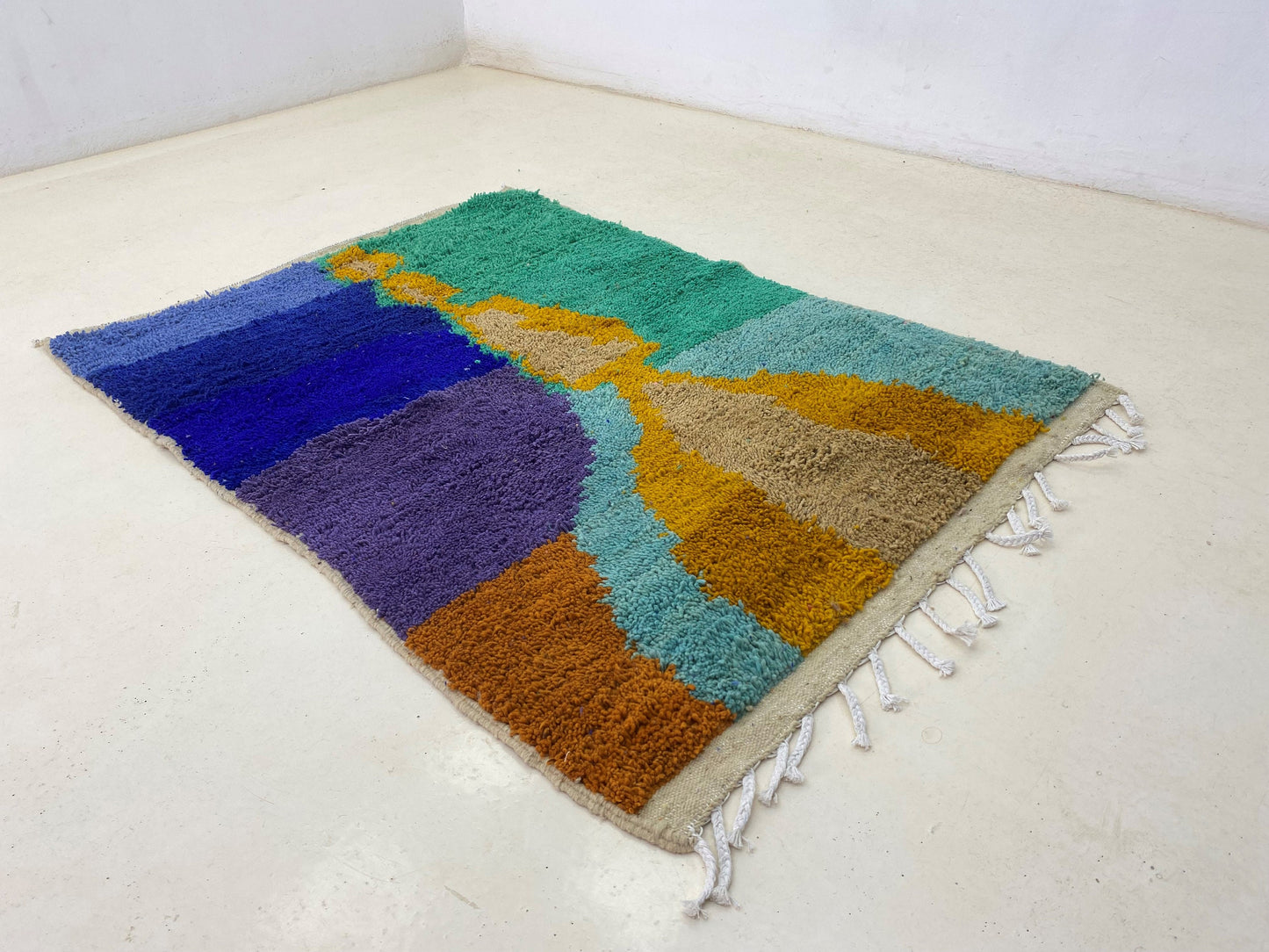 handmade colorful rug, Custom Moroccan Berber Rug, kitchen area rug.