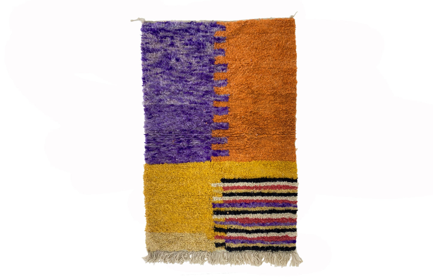 Tapis personnalisé noué à la main marocain - Tapis berbère coloré tissé, tapis personnalisé pour votre espace.