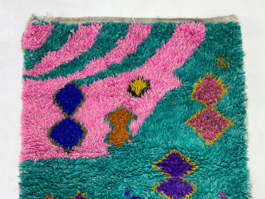 Handmade Moroccan Area Rug, Custom Unique Design.