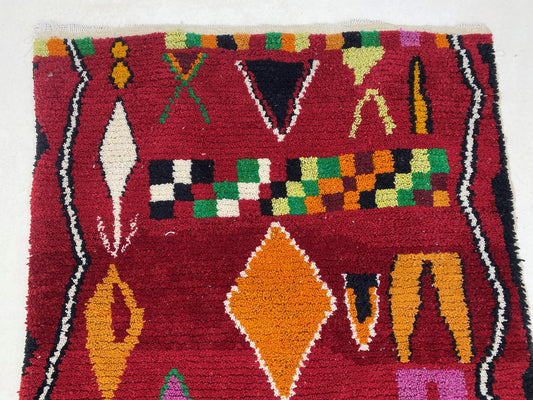 Tapis marocain coloré, tapis en laine fait main sur mesure, tapis berbères pour salon.