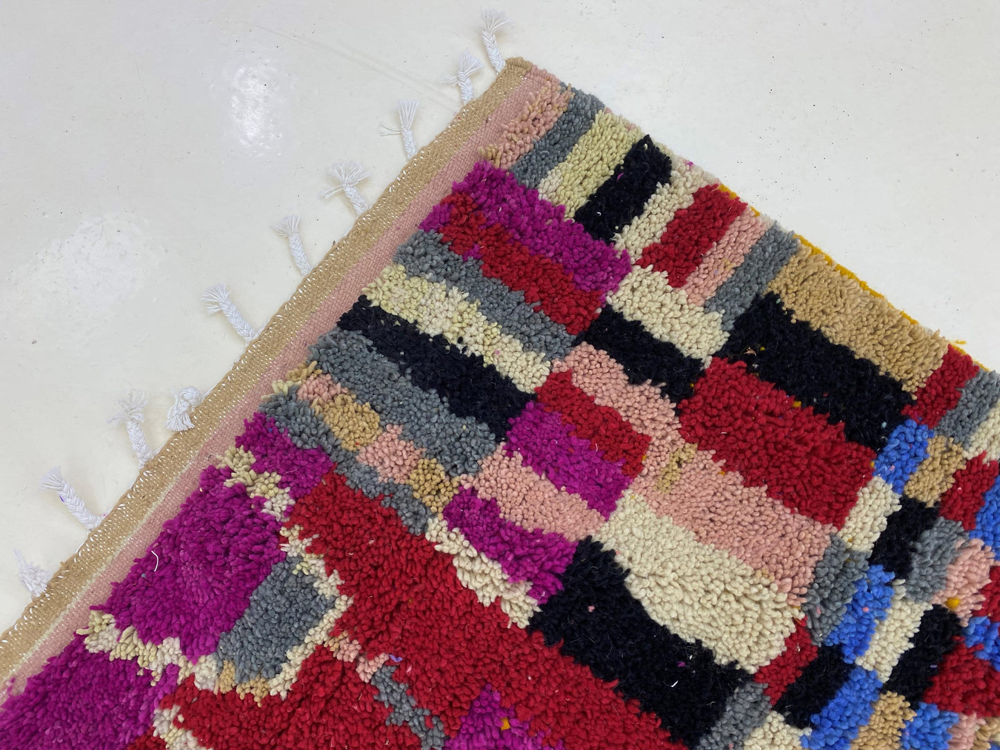 Moroccan rug, Hand knotted Custom rug, Beni Ourain Berber handmade Carpet, wool rug for living room.
