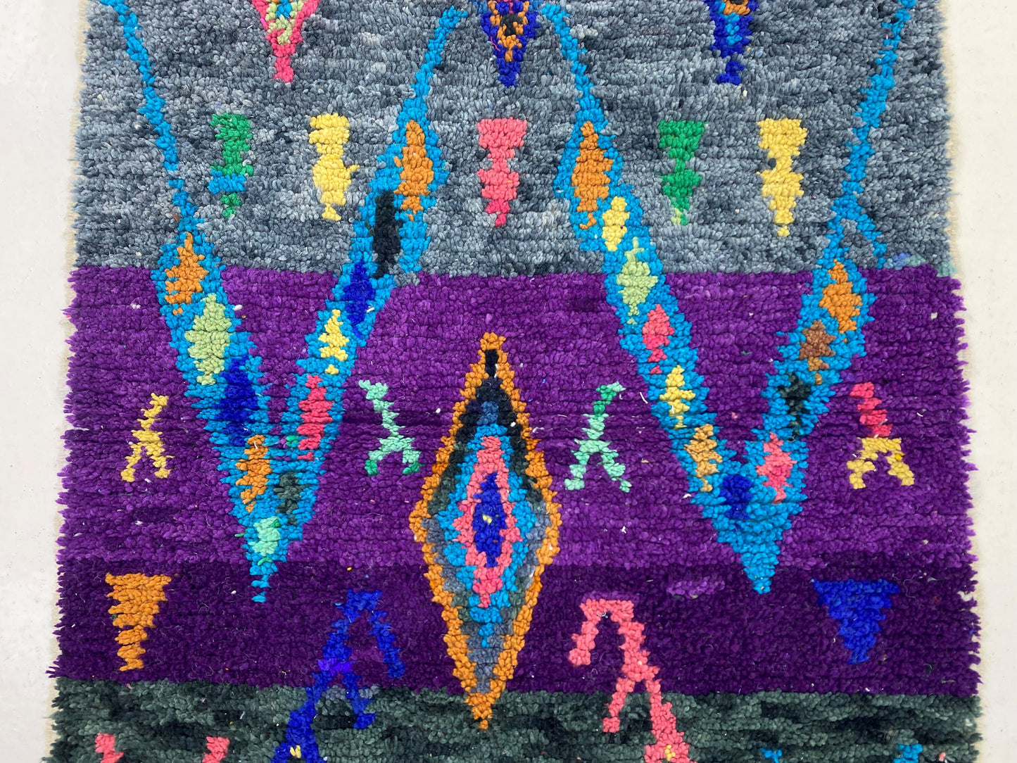 hand knotted custom rug, colorful Kitchen rug, Moroccan handmade wool Berberarea rugs.