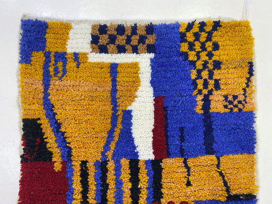 Moroccan Berber Rug Tapestry, Custom-Made colorful Moroccan Rug, handmade kitchen rug.