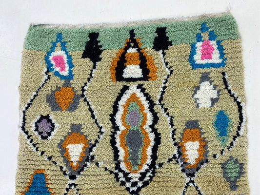 Tapis berbère marocain noué à la main, tapis en laine personnalisé, tapis berbères en laine.