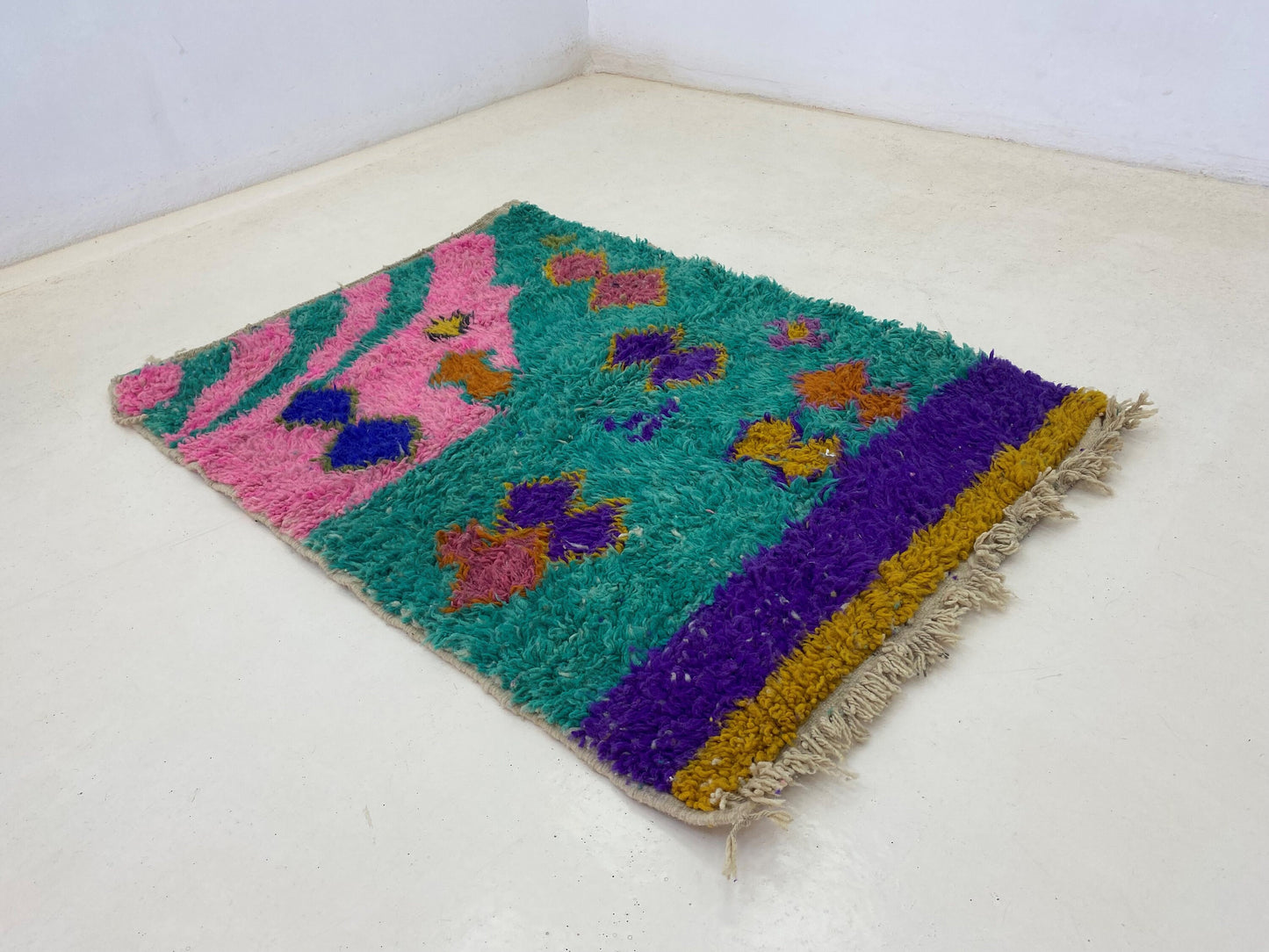 Handmade Moroccan Area Rug, Custom Unique Design.