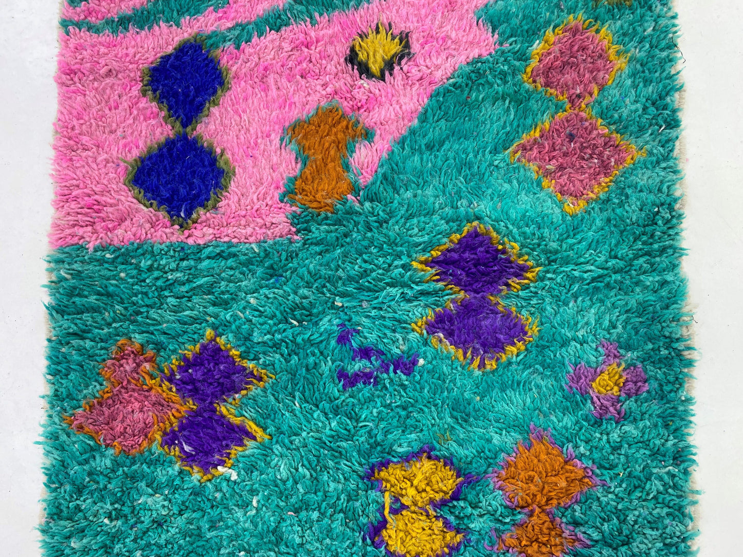 Handmade Moroccan Area Rug, Custom Unique Design.