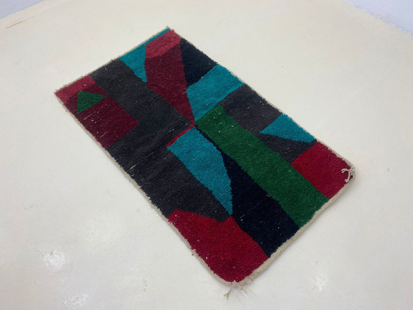 Unique Handmade Moroccan Berber Rug, Custom colorful Area Rug.