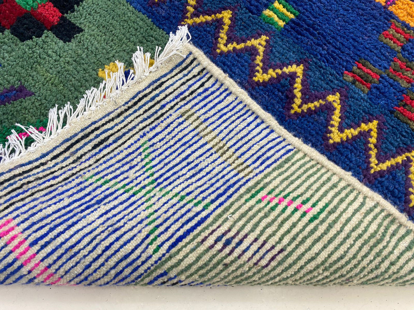 Handmade Moroccan Berber Rug, Unique Handwoven rug, Berber Boho area rug.