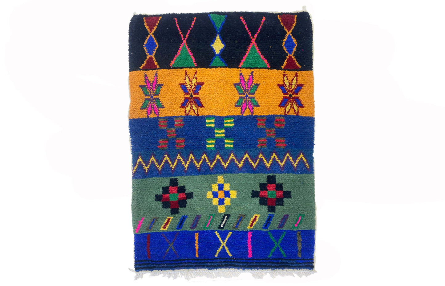 Handmade Moroccan Berber Rug, Unique Handwoven rug, Berber Boho area rug.