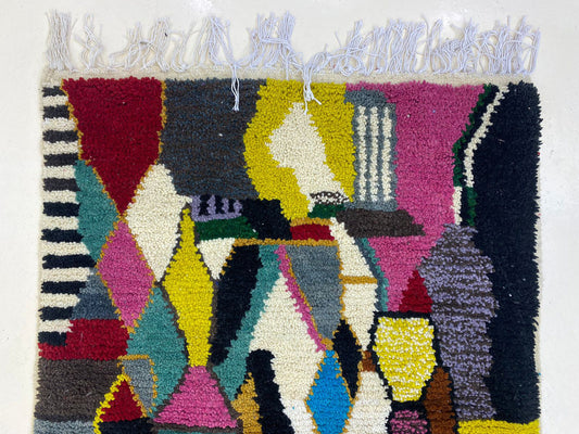 Tapis fait main, tapis berbère en laine - Tapis marocains personnalisés pour le salon.