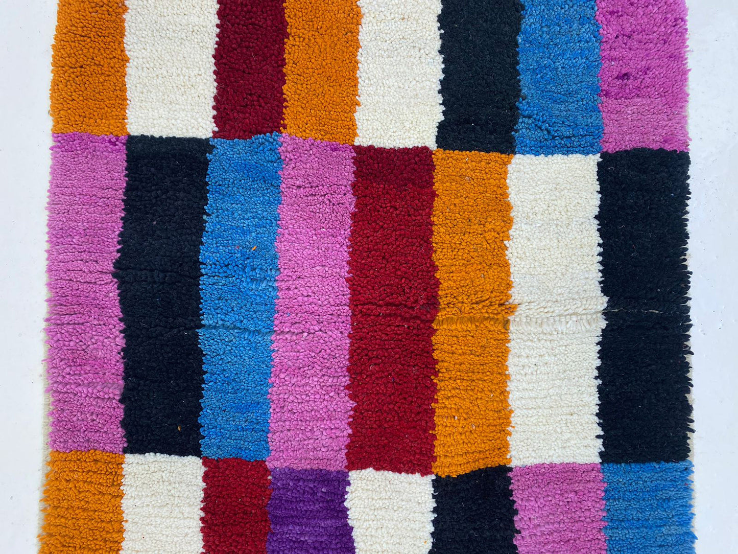Custom Hand-Knotted Wool Rug, Berber Moroccan Artisan Crafted Rug.