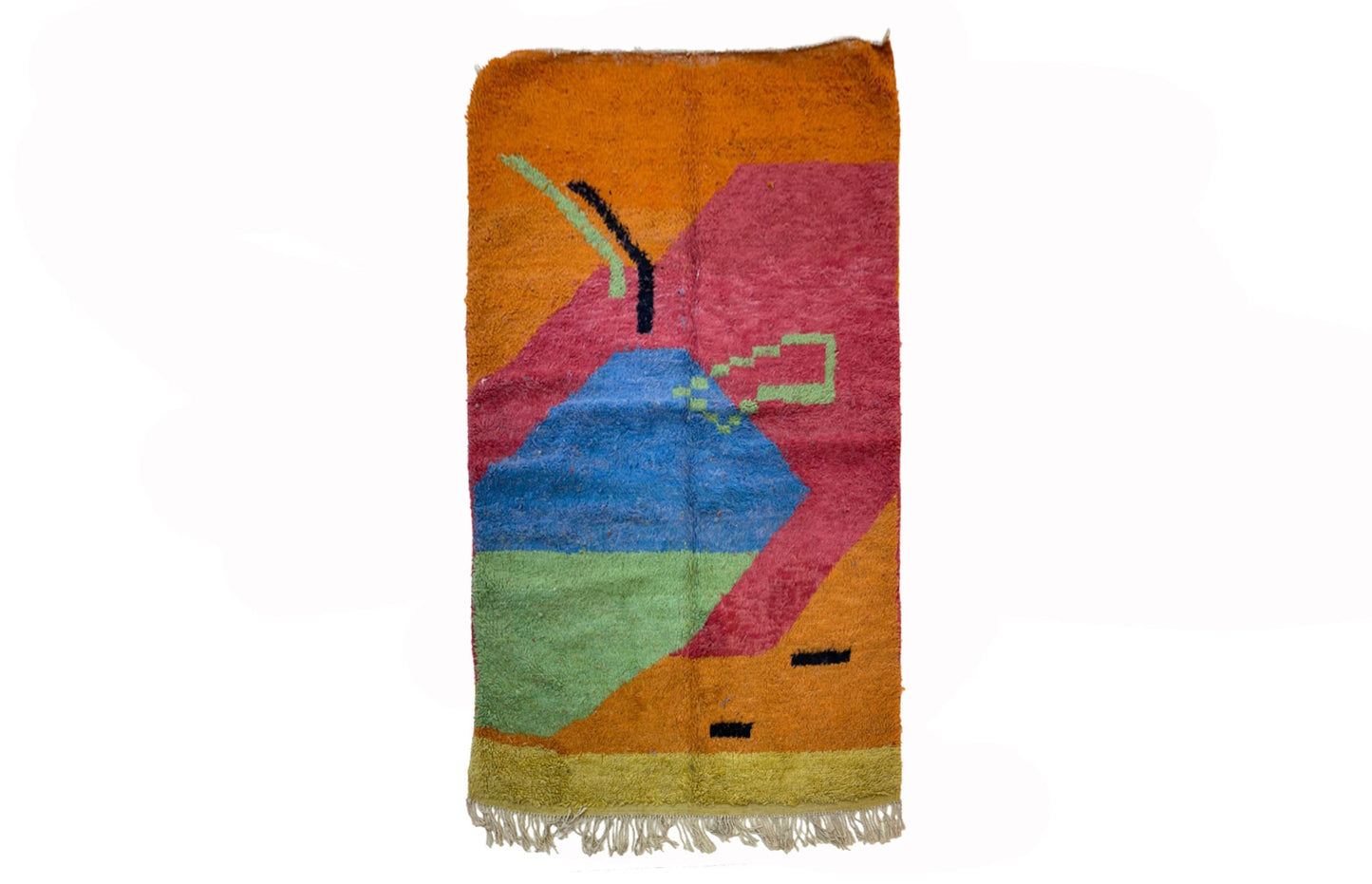 Unique Moroccan Handmade area Rug, Custom Beni Ourain Berber Rug.