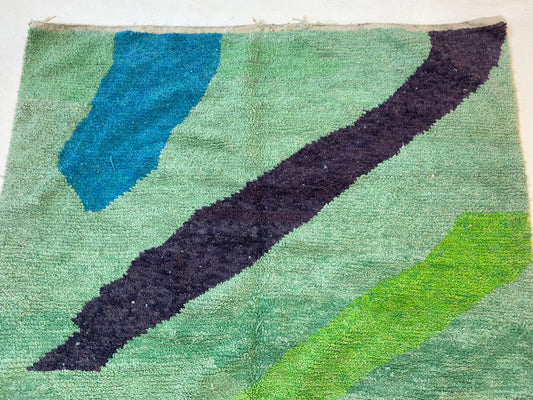 Tapis de cuisine marocain, tapis berbère en laine personnalisé noué à la main