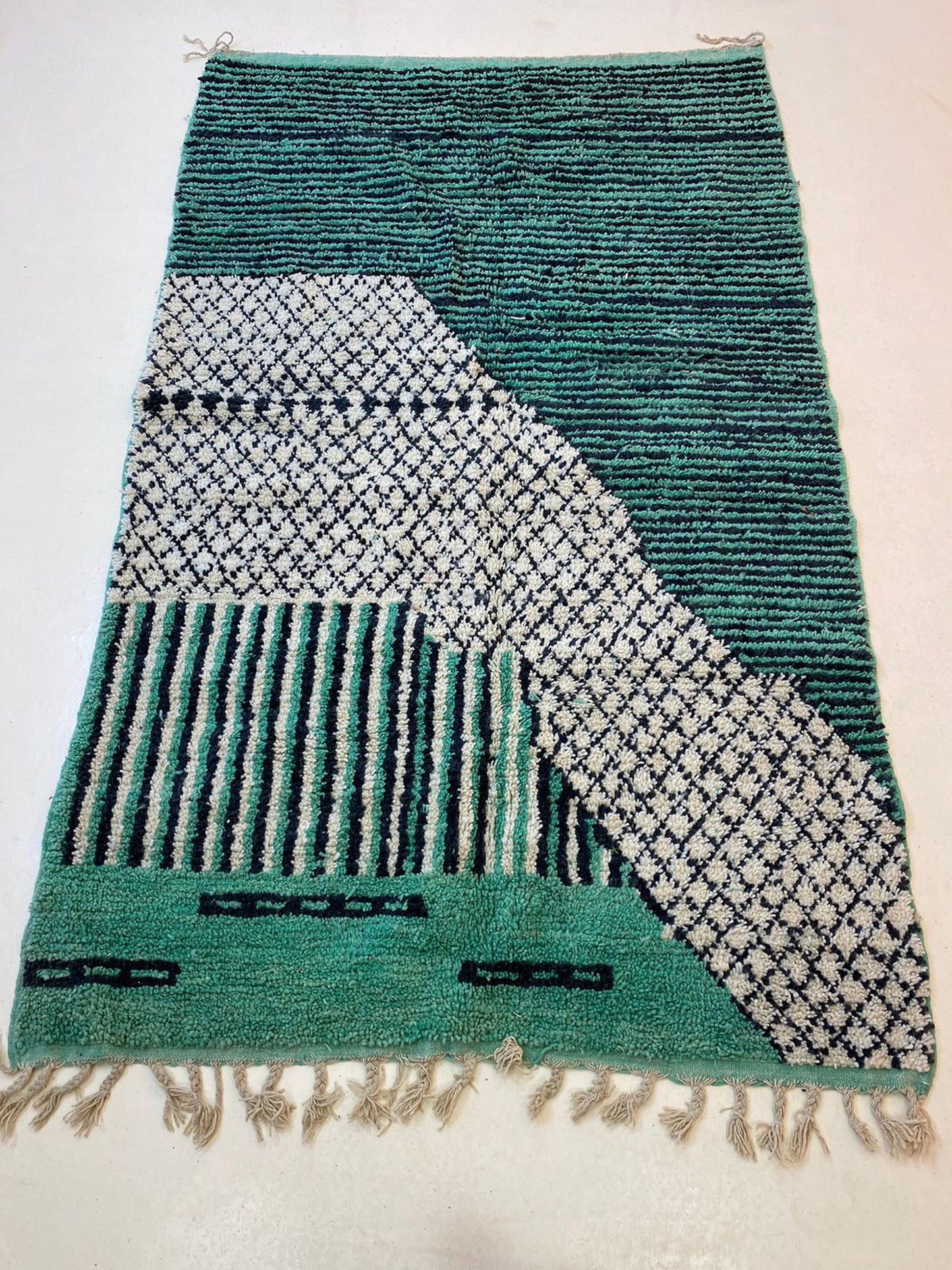 Unique rug-Hand Knotted Moroccan Rug, Bohemian Custom Berber Rugs for living room.