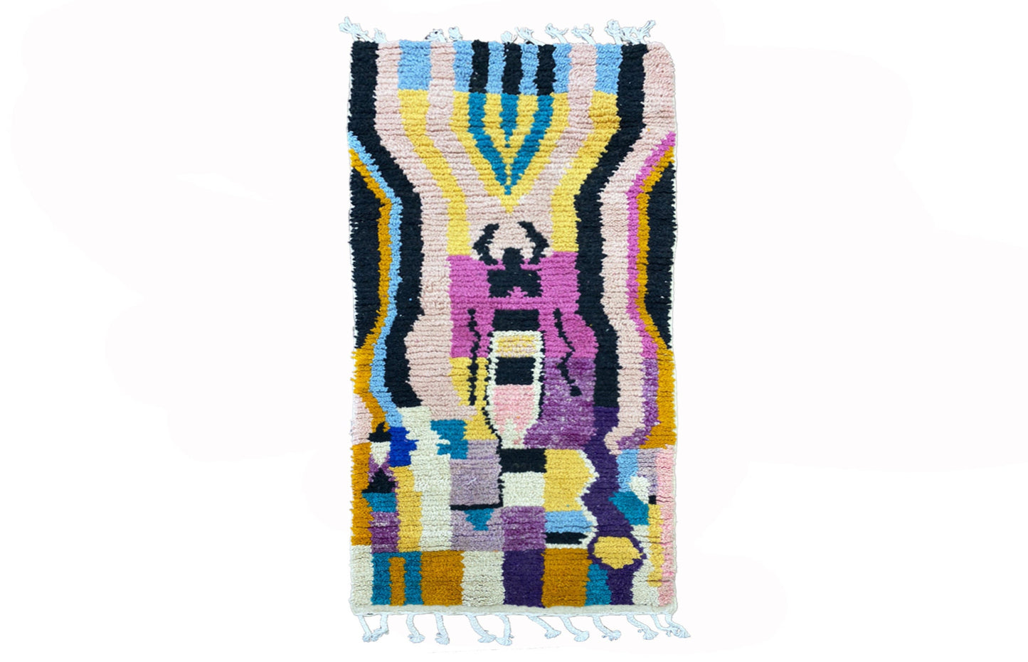 Unique Moroccan Rug for Living Room, Custom Handmade Berber area rug.