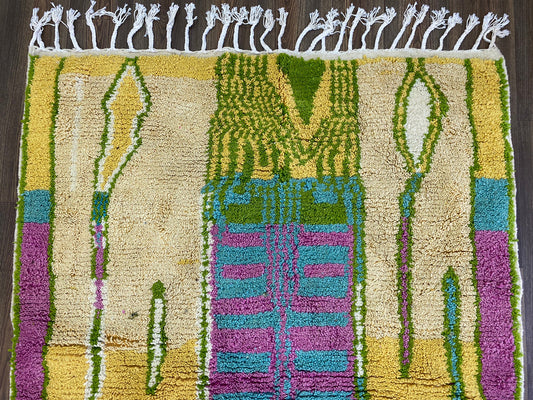Moroccan Custom Berber Rug, Handmade Woven Area Rug with Unique Colorful design.