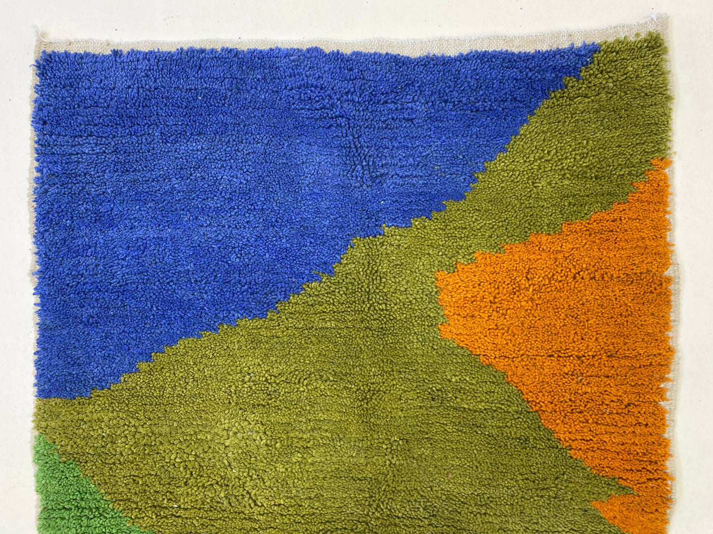 Unique Hand Knotted Moroccan Berber Rug, Custom Colorful Area Rug.