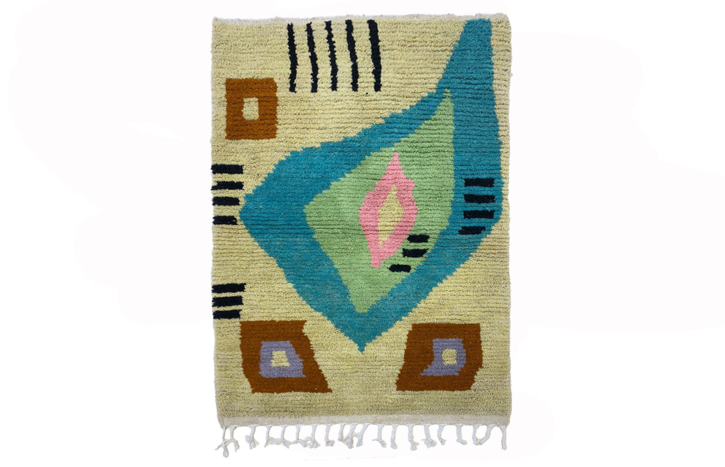 Moroccan Berber rug, Personalized Hand Knotted Custom Area Rug.