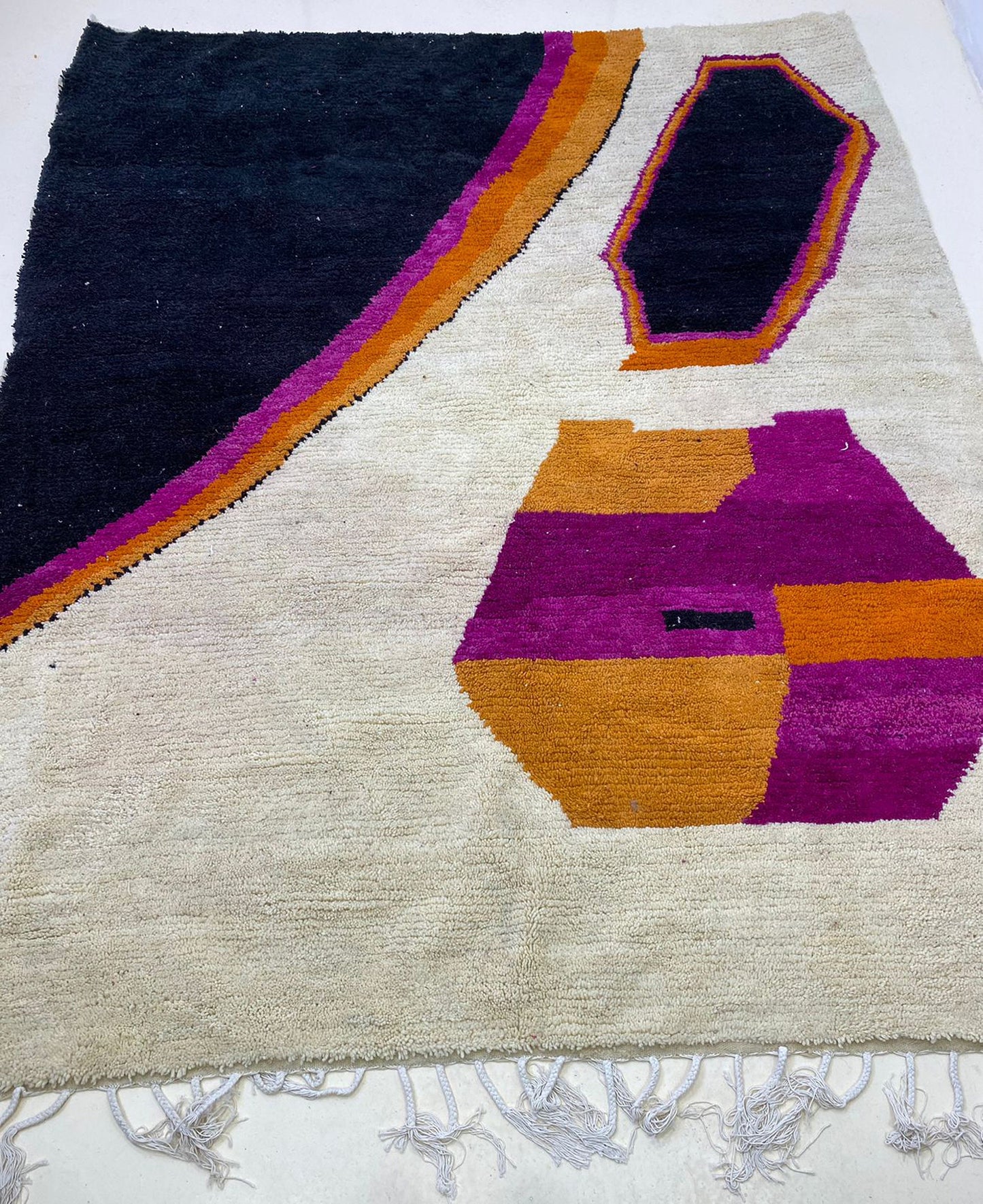 Unique Berber Rug for Living Room Decor, Handmade Moroccan Rug.