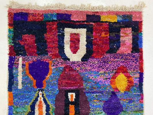 Custom Moroccan Handmade Berber Rug, Unique Hand-Knotted Area Rug.