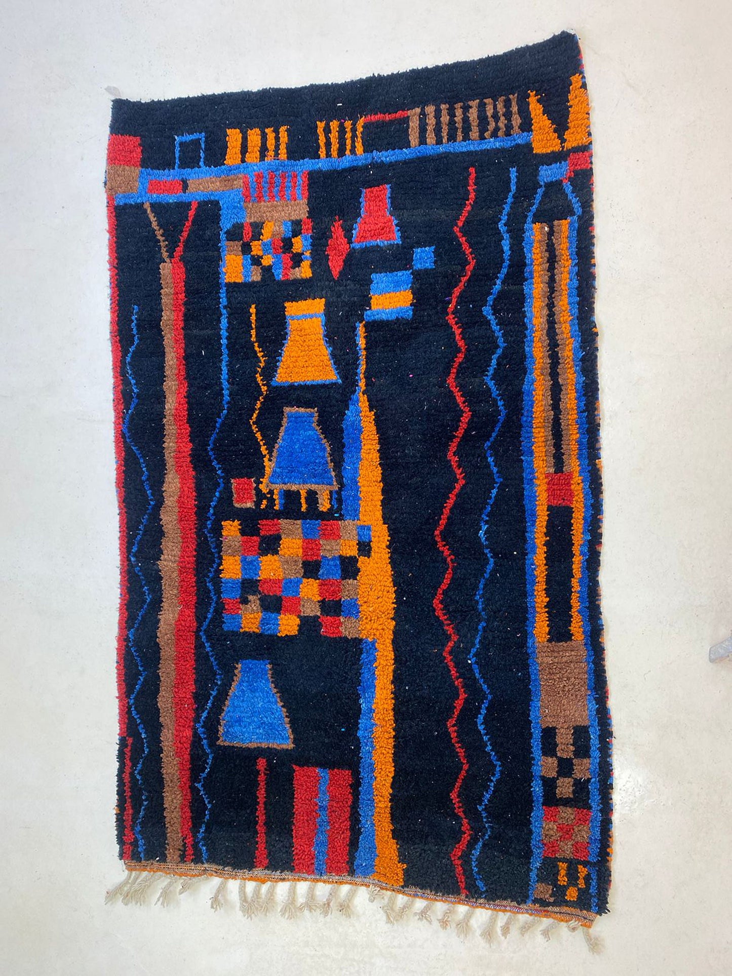Unique Custom Berber Rug, Handmade Moroccan Stylish Rug, Colorful Area Carpet.