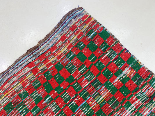 Berber Vintage Moroccan 4x5 Rug, Small Faded Area Rug.