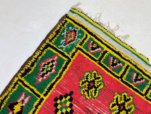 5x8 Moroccan Rug, Colorful Vintage Area Rug.