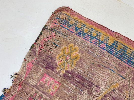 5x10 Vintage Moroccan Area Rug, Traditional Berber Design.